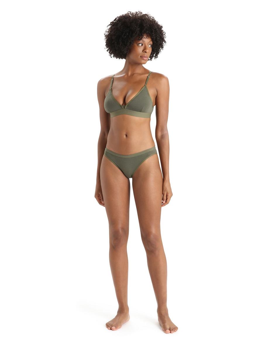 Loden Women's Icebreaker Merino Siren Bikini Briefs One Piece & Sets | USA 1738ZUTG